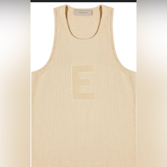 Fear of God Tops - Fear of God Essentials Waffle Tank Sand MEDIUM NWT balletcore street rare